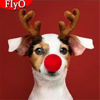 Festive Dog Diamond Stitch Set – 30cm x 30cm