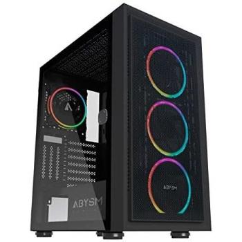 Abysm Gaming Danube Kamp ARGB Caja PC ATX Cristal Templado USB 3.0 Negra