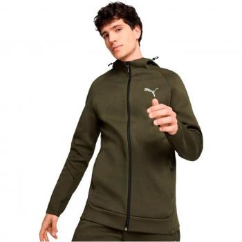 Sudadera Puma Evo Kaki con cremalleras para hombre talla M