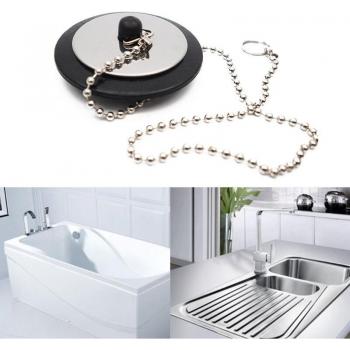 Rubber Sink Stopper with Chain