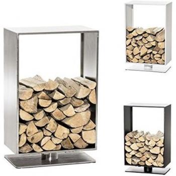 Modularer Holzschrank Basil – Edelstahlkonstruktion für den Kamin