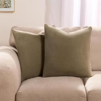 Green Velvet Sofa Cushion Covers – 2-Pack, 45x45cm (Soft Zip)