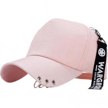 Cotton Peaked Tennis Cap with Adjustable Snapback