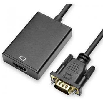 Câble OcioDual VGA vers HDTV avec Mini Jack audio 3,5 mm noir 1080p