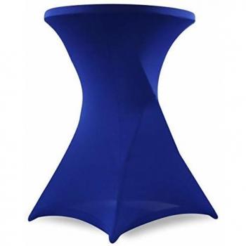 Housse de mange-debout bleue pour événements 110x80 cm