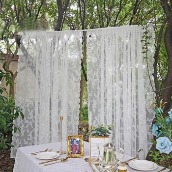 Cortinas Elegantes de Gasa Blanca para Dormitorio