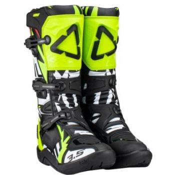 Leatt 3.5 Bottes de Moto 2023 Noir Blanc Jaune 44 45