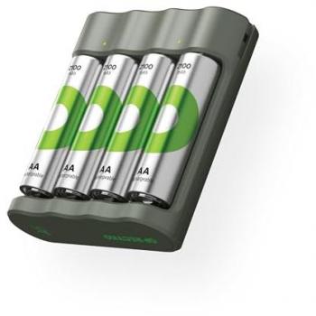 Ensemble Chargeur USB GP B441 et 4 batteries AA rechargeables