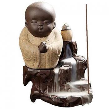Backflow Incense Cone Burner with Buddha Design