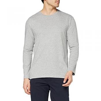 Stedman Herren Langarm T-Shirt Comfort Grau Baumwolle Small