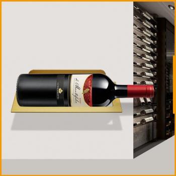 Soporte de vino de hierro, 2 unidades montadas en la pared