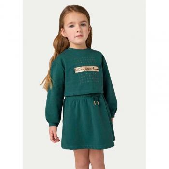 Set Completato Mayoral 4927 – Felpa e Vestito in Verde Regular Fit
