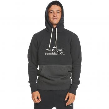 Quiksilver Hoodie Negro Emboss Casual Hombre