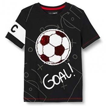 Desigual Camiseta TS_Manolo, Negro, Talla 7/8 para Niños