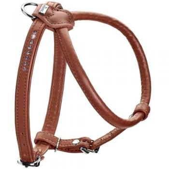 Hunter 2‑in‑1 Collare/Guinzaglio Round Soft Canadian UP Cognac XXS‑XS – Pettorina Generale
