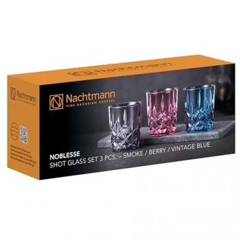 Nachtmann Noblesse Vintage Colors Schnapsgläser 3er Set, Kristallglas, 55 ml