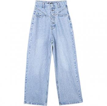 High Waist Straight‑Leg Denim für große Größen