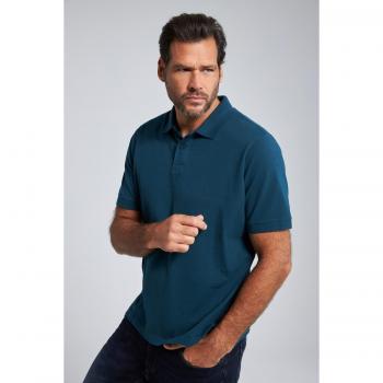 Maglia polo in cotone piqué turchese 6XL uomo JP1880