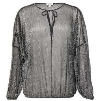 Eleganza Noir s.Oliver: Camicia Donna in Nero e Argento