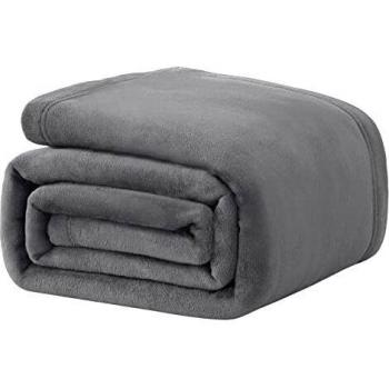 Fleece Blanket Grey Sofa Throw,