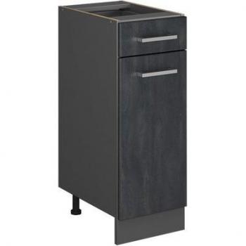 Mobiletto cucina Vicco 30 cm Calcestruzzo nero Rovere