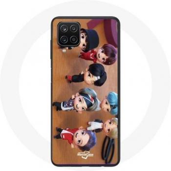 Coque pour Samsung Galaxy A12 BTS TinyTAN Animation RM Jin Suga J-Hope Jimin Jungkook V