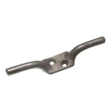Weatherproof Cleat Hook Trailer Rope Tieback BZP Steel 125mm 5 Inch + Screws (Pack of 40)