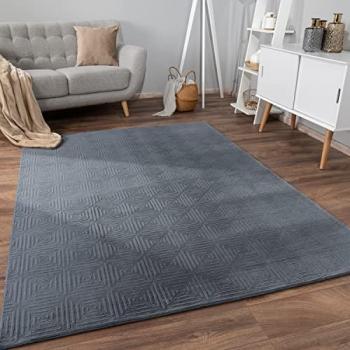 Tapis Chambre Anthracite Motif Scandinave 80x150 cm