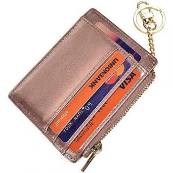 Ehsbuy RFID Blocking Credit Card Holder Wallet with Keychain