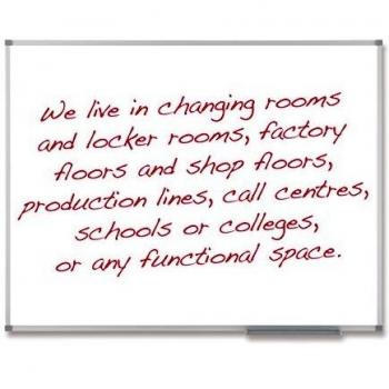 Pizarra blanca magnética de acero vitrificado 120x180