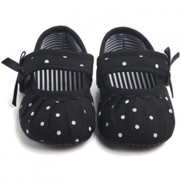Sneakers en coton pour bébés filles avec semelle souple
