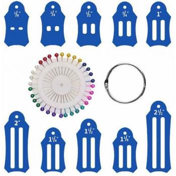 Bias Tape Maker Tools with 40 Multi-Color Quilting Pins