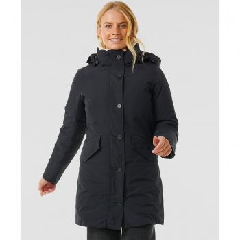 Rip Curl Anti‑Series Regen‑Parka Schwarzer Waschstil