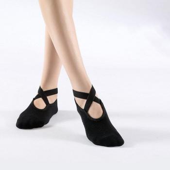 Calcetines antideslizantes de Ballet con cordones para Yoga