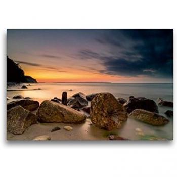 Premium CALVENDO Textildruck – 45 × 30 cm Querformat, Traumhafte Abendstimmung (HeschFoto)