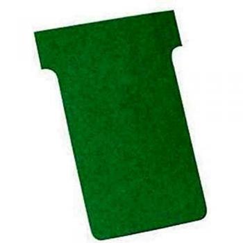 Fichas de Nobo, modelo T con índice en color verde, 100 unidades