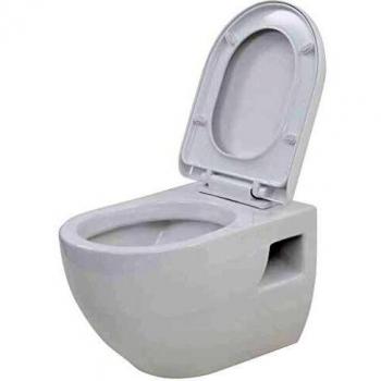 VidaXL Contemporary Wall-Mounted Toilet