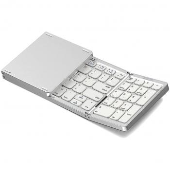 Teclado Plegable Inalámbrico para PC Plata