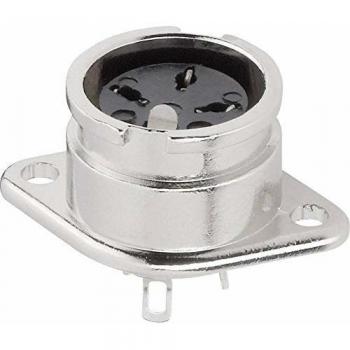 Tru Components 1578834 5-Pin DIN Connector Sleeve Socket, Silver