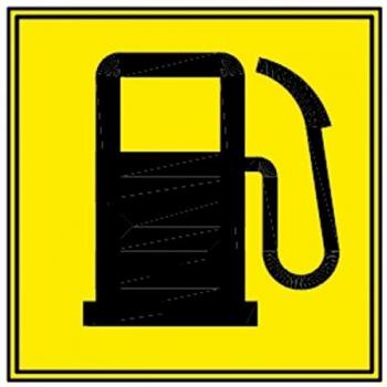 Spia riserva carburante gialla foro 20 mm