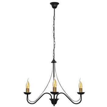 Plafonnier Design Helam Malbo 60cm Noir
