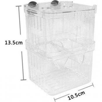 Caja incubadora para peces guppy 13.5x10.5 cm