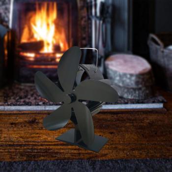 Silent Operation 5-Blade Heat Fan for Fireplaces