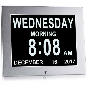 Horloge digitale avec affichage large pour seniors