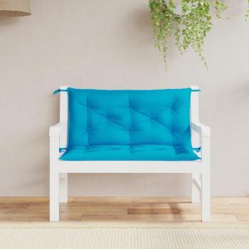 Gartenbank-Auflagen-Set Hellblau 100x50 cm aus strapazierfähigem Oxford-Gewebe