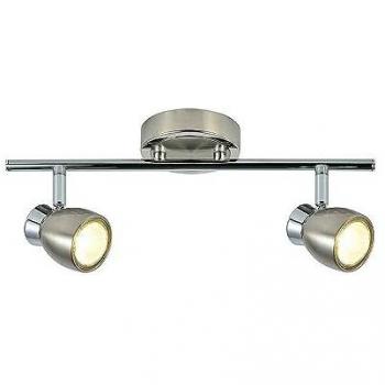 Akunadecor Striscia bagno Chacho 2‑faretti nichel‑cromo