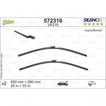 Essuie-glace VALEO 572316, AquaBlade Longueur 650+580mm, Avant, 2 pièce
