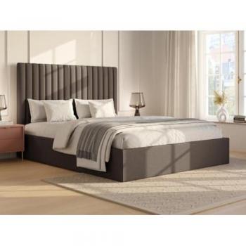 Cama y sofá abatible 180 x 200 cm con cabecero acolchado de costuras verticales