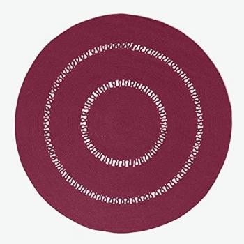 Alfombra redonda de algodón prune 120 cm