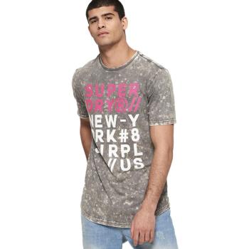 Superdry T-Shirt für Männer Überlängenware Longline S Grau